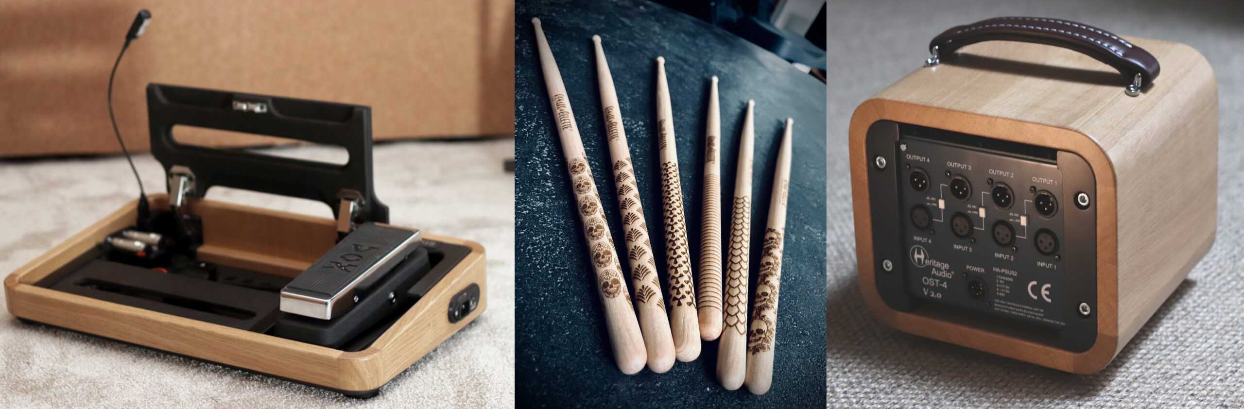 pedalboards, baguettes, meubles studio sur mesure